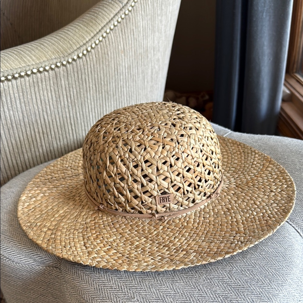 Frye Natural Woven Straw Sun Hat